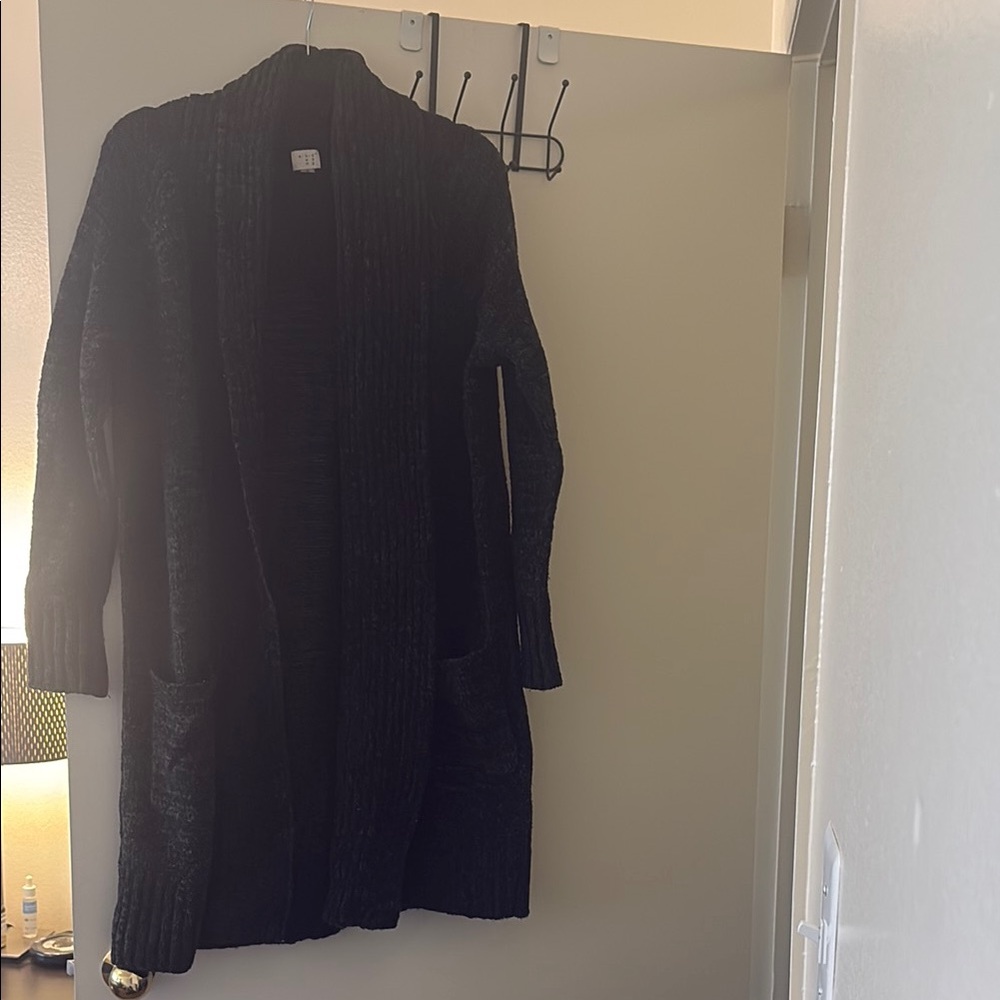 a new day Women's Black Open-Front Cardigan